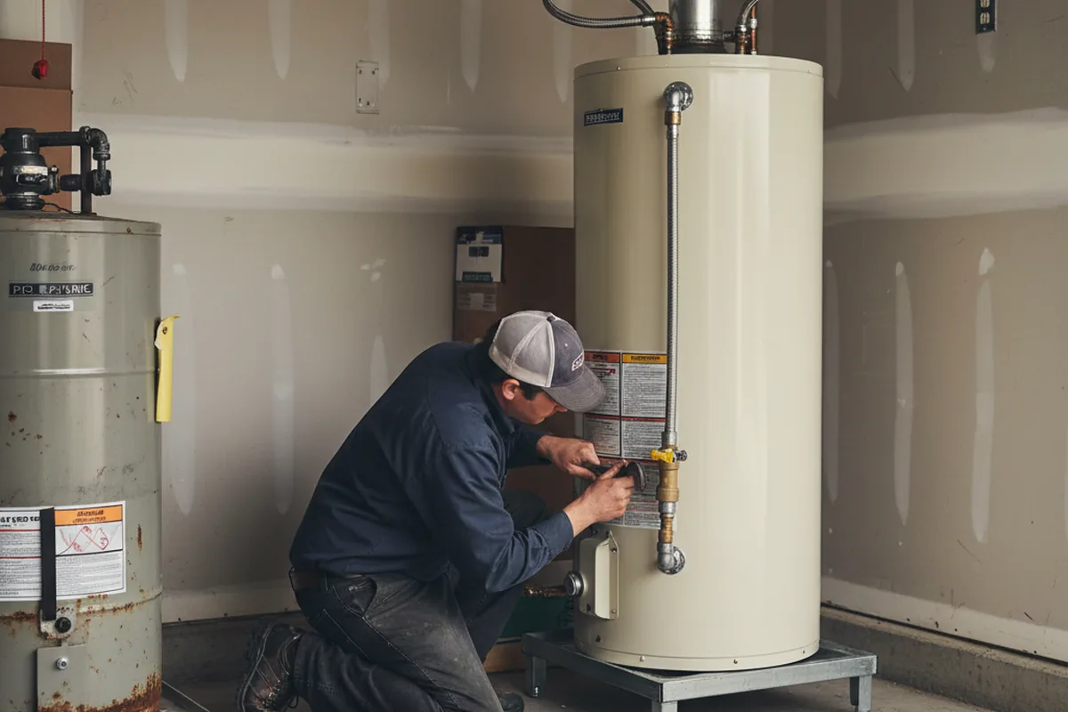 Water heater and shutoff valve replacement in Fredericksburg